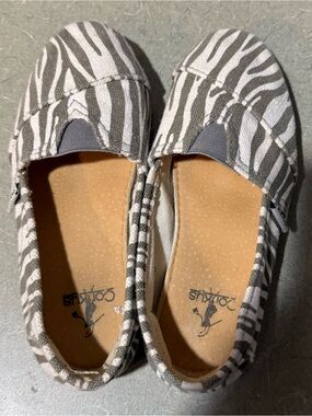 Corkys Kids' Zebra Print Slip-On Shoes size 13 youth